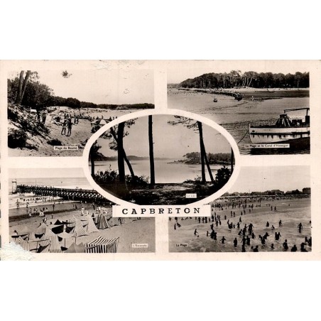 Carte postale ancienne CPSM multivues Capbreton Landes station balnéaire côte landaise Atlantique