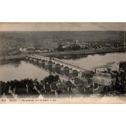 Carte postale ancienne Blois vue générale vers la Loire panorama urbain Loir-et-Cher édition LL