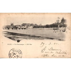 Carte postale ancienne Blois vue panoramique ND Phot panorama urbain Val de Loire Loir-et-Cher