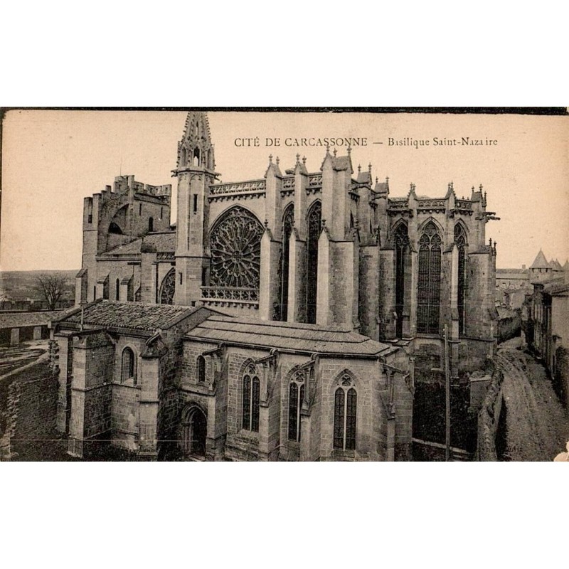 Carte postale ancienne Cité de Carcassonne – Basilique Saint-Nazaire