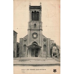 Carte postale ancienne Roanne église Saint-Étienne patrimoine religieux Loire centre historique