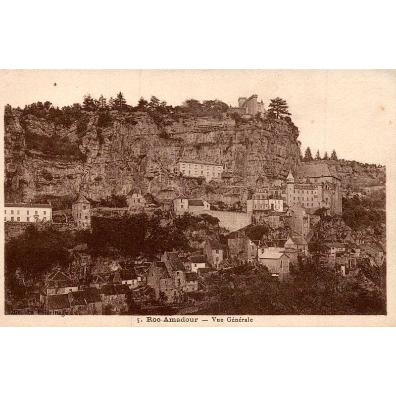 CPA Rocamadour vue générale ancienne