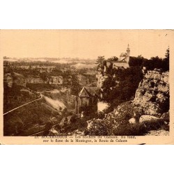 CPA Rocamadour rochers du château