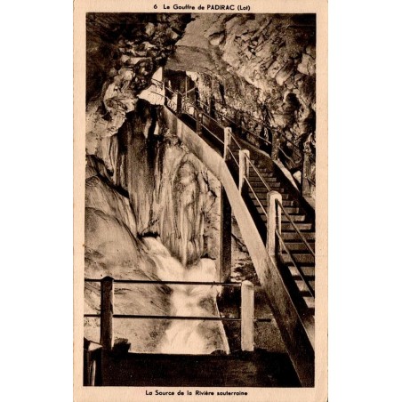 CPA Padirac source rivière souterraine