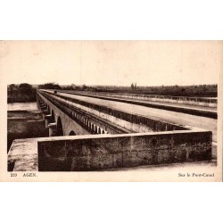 CPA Agen sur le pont-canal