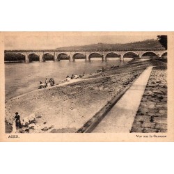Agen Vue sur la Garonne CPA ancienne Lot-et-Garonne