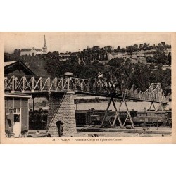 CPA Agen passerelle Gauja et Carmes