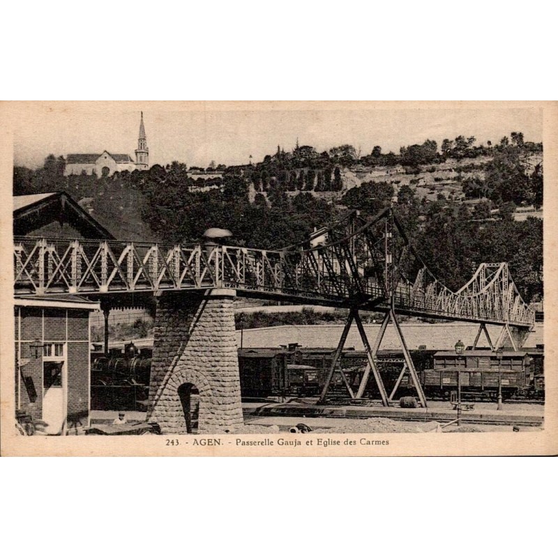 CPA Agen passerelle Gauja et Carmes