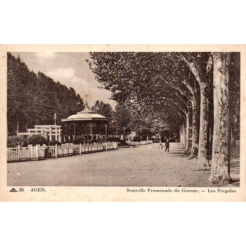 CPA Agen promenade du Gravier pergolas