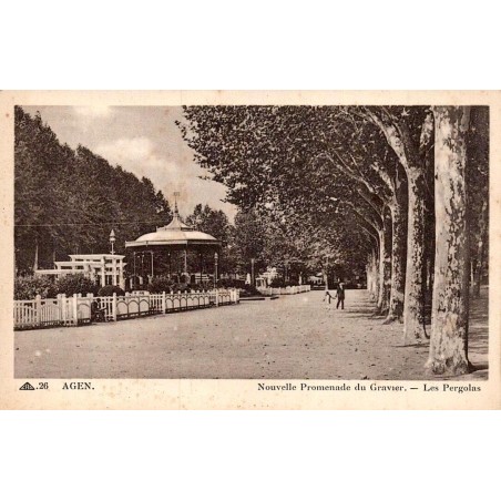 CPA Agen promenade du Gravier pergolas
