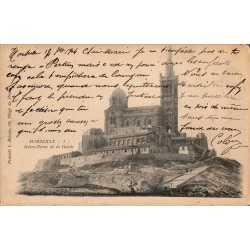 Carte postale ancienne de la basilique Notre-Dame de la Garde à Marseille