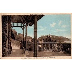 Carte postale ancienne Granville le Roc vu des Villas de la Falaise Manche série Granville Artistique vue panoramique