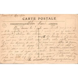 Reims Septembre 1914 Quartier Cérès en Feu vu du Transept de la Cathédrale CPA