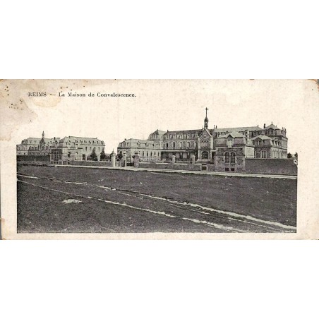 Carte postale ancienne Reims Maison de Convalescence format mini Marne établissement de santé début XXe siècle
