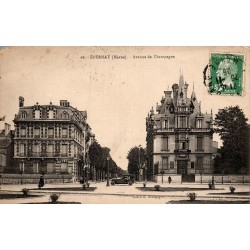 Carte postale ancienne Épernay Avenue de Champagne Marne vue historique du prestigieux quartier des maisons de Champagne