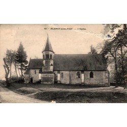 Carte postale ancienne Blangy-sous-Poix l’église Somme vue du monument religieux et du village picard