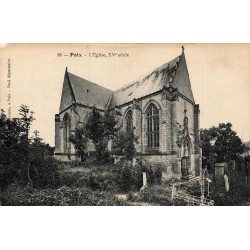 Carte postale ancienne Poix-de-Picardie église du XVe siècle Somme vue du monument religieux médiéval