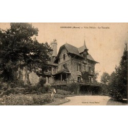 Carte postale ancienne Germaine Villa Felicia La Tourelle Marne vue d’une demeure de caractère en Champagne