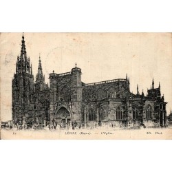 Carte postale ancienne L’Épine église Notre-Dame ND Phot 82 Marne vue de la basilique gothique flamboyante