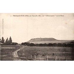 Carte postale ancienne représentant la Colline inspirée de Notre-Dame de Sion vue de l’ouest à Praye en Meurthe-et-Moselle.