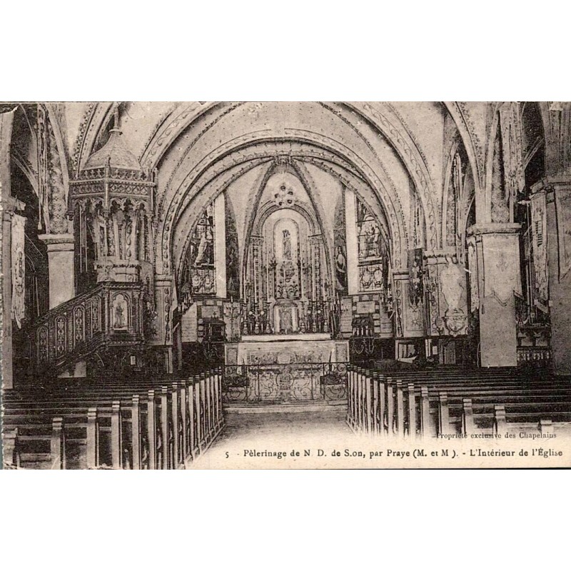 Praye Intérieur de l’Église Notre-Dame de Sion Carte Postale Ancienne 54