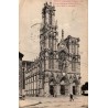 Carte postale ancienne représentant la façade de l’église Saint-Pierre de Nancy avec ses deux tours dont une inachevée.