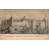 Carte postale ancienne reproduisant une vieille gravure du château des Ducs de Bar à Bar-le-Duc dans la Meuse