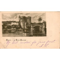 Carte postale ancienne de la Porte Chaussée de Verdun dans la Meuse.