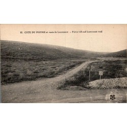 Carte postale ancienne de la Côte du Poivre et route de Louvemont près de Verdun.