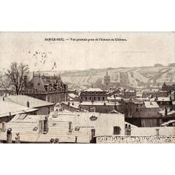 Carte postale ancienne de Bar-le-Duc vue depuis l’avenue du Château.
