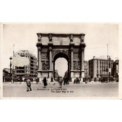 Carte postale ancienne de la Porte d’Aix à Marseille, arc de triomphe historique en centre-ville
