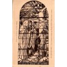 Carte postale ancienne de Sivry-sur-Meuse montrant le vitrail de la Crucifixion de Georges Janin dans l’église Saint-Rémi