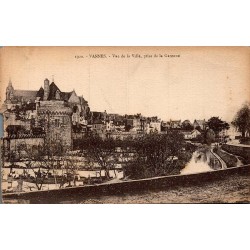 Carte postale ancienne de Vannes montrant une vue générale de la ville depuis la Garenne