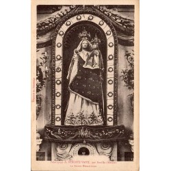 Carte postale ancienne de Benoîte-Vaux montrant la statue miraculeuse du pèlerinage
