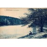 Carte postale ancienne de Bitche montrant le lac d’Hasselfurt en Moselle