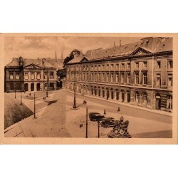 Carte postale ancienne de Metz montrant la Paradeplatz avec Hauptwache et Rathaus