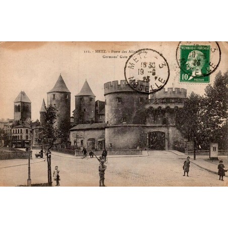 Carte postale ancienne de Metz montrant la Porte des Allemands Germans Gate