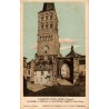Carte postale ancienne de La Charité-sur-Loire montrant le clocher et le portail de l’abbaye