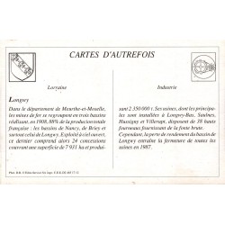 Longwy - Reproduction Carte Ancienne Collection Cartes d'Autrefois Aciéries