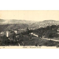 Reproduction de carte postale ancienne Grasse vue générale côté Est Collection Cartes d'Autrefois Alpes-Maritimes