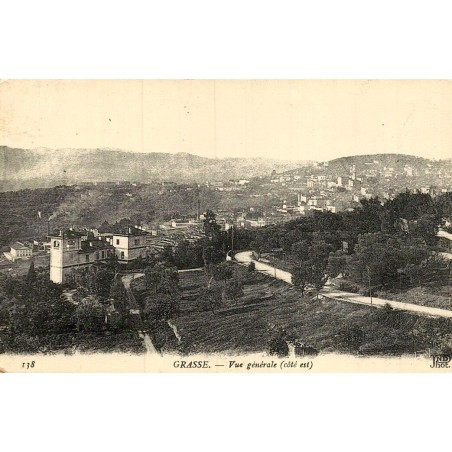 Reproduction de carte postale ancienne Grasse vue générale côté Est Collection Cartes d'Autrefois Alpes-Maritimes