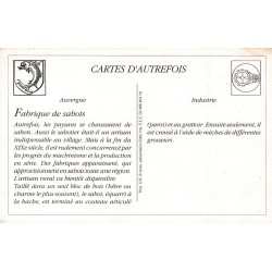 Auvergne - Reproduction Carte Ancienne Collection Cartes d'Autrefois Fabrique de Sabots