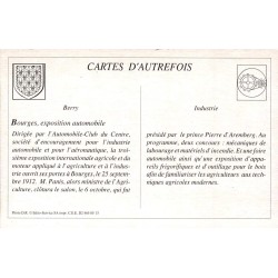 Bourges - Reproduction Carte Ancienne Collection Cartes d'Autrefois Exposition Automobile Agricole