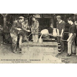 Reproduction de carte postale ancienne Automobile Motobloc La Coulée des Carters Bordeaux Collection Cartes d'Autrefois Gironde
