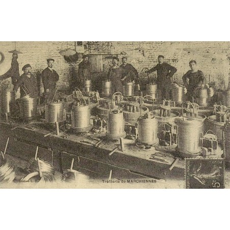 Reproduction de carte postale ancienne Tréfilerie de Marchiennes Collection Cartes d'Autrefois Nord
