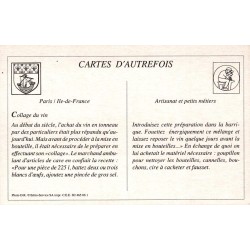 Paris - Reproduction Carte Ancienne Collection Cartes d'Autrefois Marchand d'Articles de Caves
