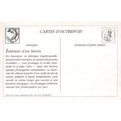Auvergne - Reproduction Carte Ancienne Collection Cartes d'Autrefois Intérieur d'un Buron