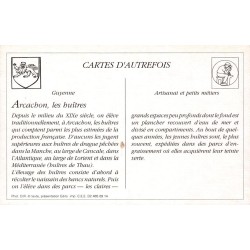 Arcachon - Reproduction Carte Ancienne Collection Cartes d'Autrefois Déchargement des Huîtres