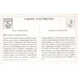 Paris - Reproduction Carte Ancienne Collection Cartes d'Autrefois Décrotteur Commissionnaire