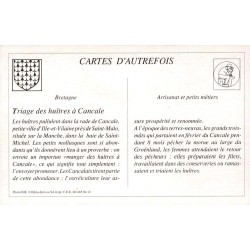 Cancale - Reproduction Carte Ancienne Collection Cartes d'Autrefois Triage des Huîtres